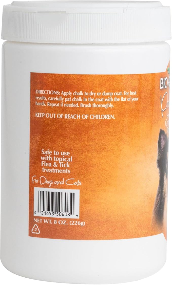 Bio-Groom Pro-White Dog Grooming Powder – Harsh Coat Defense, Dog Bathing Supplies, Puppy Wash, Cat & Dog Grooming Supplies, Cruelty-Free, Made in USA, Dog Powder for Odor – 8 oz 1-Pack