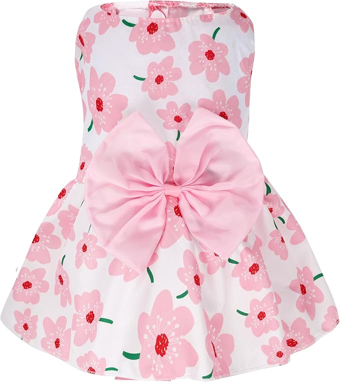 choyaxo Floral Dog Dress Cute Dog Skirt Pet Dress Summer Pet Clothes for Puppy Small Cats