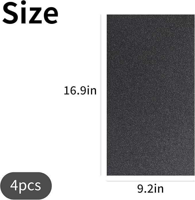 4 PCS Dog Nail Scratch Board Sandpaper Replacement 16.85 * 9.21 inch, Self-Adhesive Sandpaper, Suitable M-Shaped Dog Scratch Pad, L Size