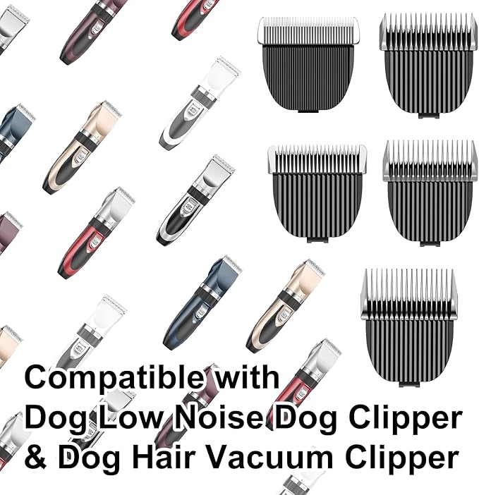 7F Pet Grooming Clipper Replacement Blade Compatible for Most Dog Hair Clipper & one-isall Dog Grooming Clippers, Made of Ceramic Blade & Stainless Steel Blade Size 7F Cut Length 3mm (2 Packs)