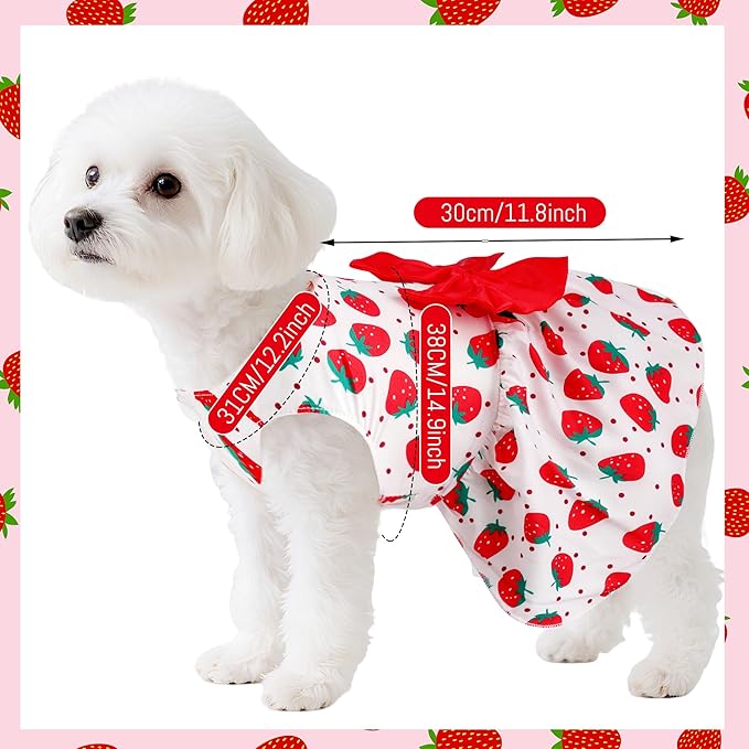 choyaxo Floral Dog Dress Cute Dog Skirt Pet Dress Summer Pet Clothes for Puppy Small Cats