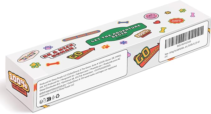 CollarDirect Airtag Dog Collar Reflective Nylon Neoprene Leather Holder for Apple Air Tag for Large, Medium, and Small Dogs (Black, XL, 20-24 Inch)