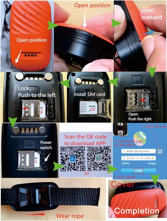 Smart Pet GPS Tracker Collar for Dogs, 4G, Real-Time Position Tracking, GPS Dog Tracker, Activity Monitor, Waterproof, Sound Alarm