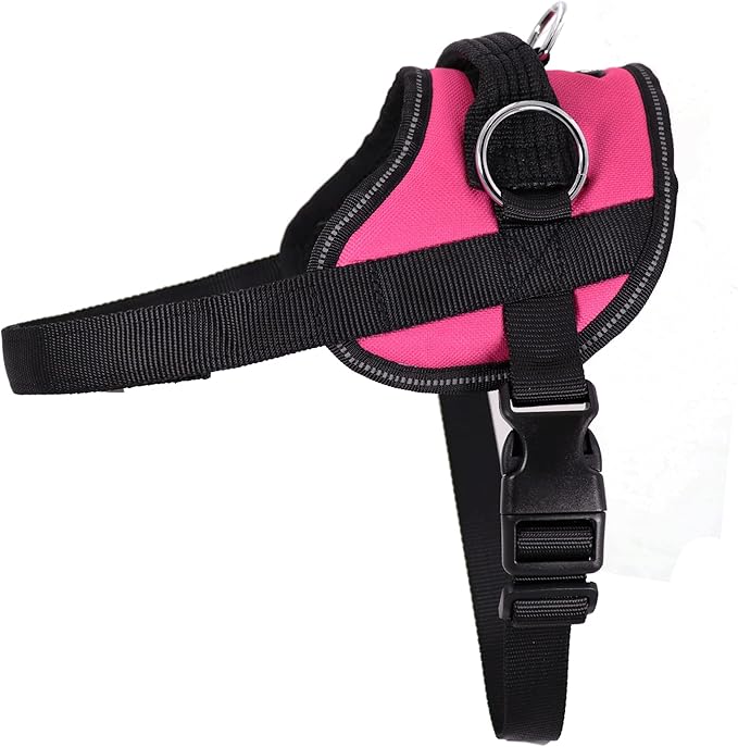Bark Appeal Pink No-Pull Dog Harness for Extra Small to Small Sized Pets – Adjustable, Reflective Vest with 3 Leash Clips for Added Control, Easy Walks & Training – Small