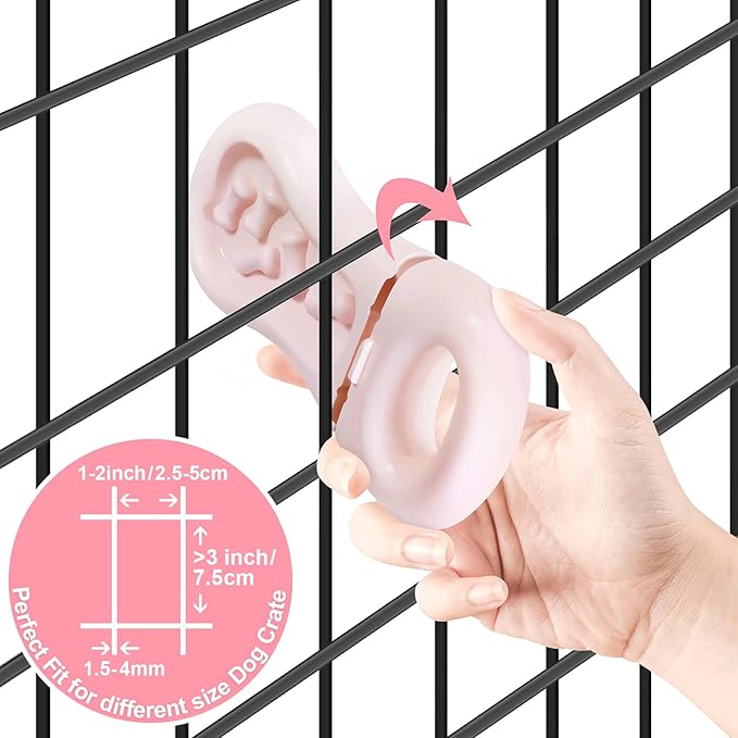 Dog Training Toy for Crate Training Peanut Butter Slow Feeder Treat Dispenser Training aid to Reduce Anxiety (Pink)