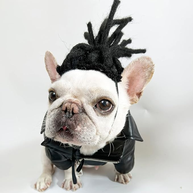 pet k9 Funny Dog Cosplay Wig, Headwear Apparel Toy,Pet Costumes, Cat Dress up for Halloween, Christmas, Parties, Festivals, Dog Wigs