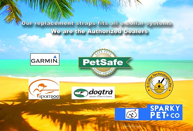 Replacement Strap for Dogtra Collars - 3/4" Wide Ultra-Durable Dog E-Collar Replacement for Training, Bark, Shock, Electric, and GPS Collars - 28" Adjustable Length Solid Yellow