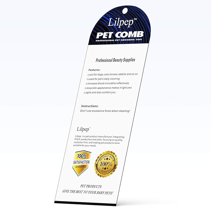 2PCS Stainless Steel Metal Dog Comb, For Removing Tangled Mats And Massaging Pet Combs, Professional Pet Grooming Tools