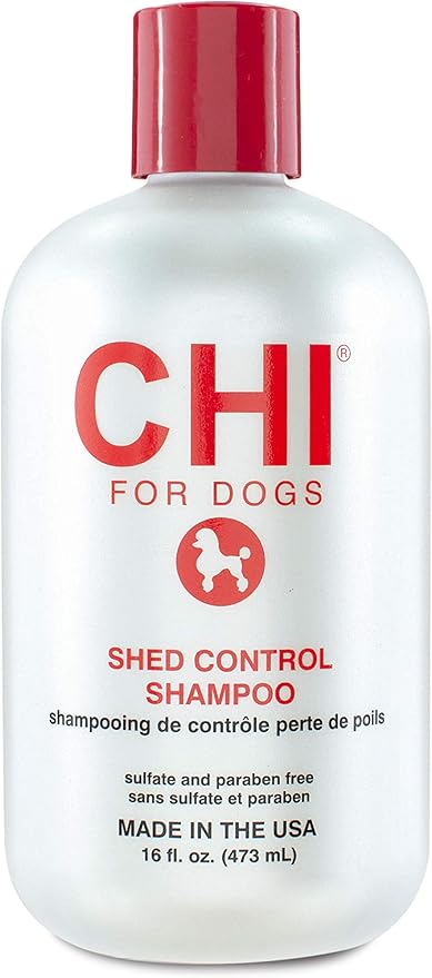CHI for Dogs Shed Control Shampoo for Dogs, 16 Ounces | Best Anti-Shed Dog Shampoo | Sulfate and Paraben Free, pH Balanced for Dogs, Made in USA