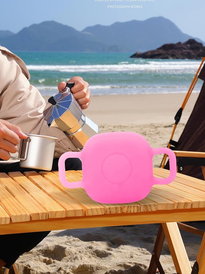 Case for Tile by Life360 Mate (2024) Bluetooth Tracker for Dog, Cat, Pets, Soft Silicone Protective Portable Scratch Shock Resistant,1 Luminous Pink+1 Luminous Blue.