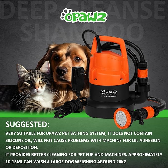 OPAWZ 01 Deep Cleanse Dog Shampoo, Professional Whitening Shampoo for Dogs, Cat, PH-Balanced to Remove Stains, Yellowing, Odor, for All Coat Types, Recommended by Groomers, 16.9 oz