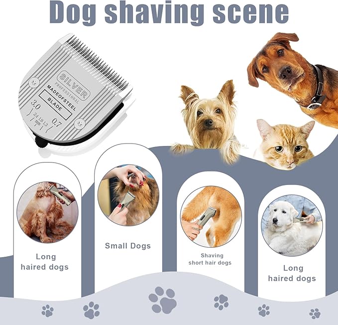 2PCS Adjustable 5 in 1 Replacement Blades Compatible with Wahl Bravura Clipper Chromado,Creativa,Figura Dog Clippers for Dogs Grooming (5in1/2Pack)