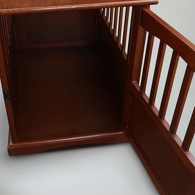 Casual Home Wooden Pet Crate, End Table, Medium, New Walnut