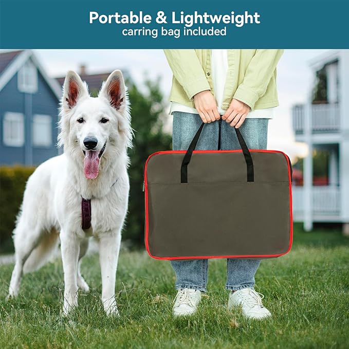 Petsfit Portable Dog Playpen 36" Portable Pet Play Pens for Small Medium Dogs, Puppy Playpen Indoor/Outdoor with Carring Case, Removable Zipper Top and Bottom,Medium (36"x36"x21")