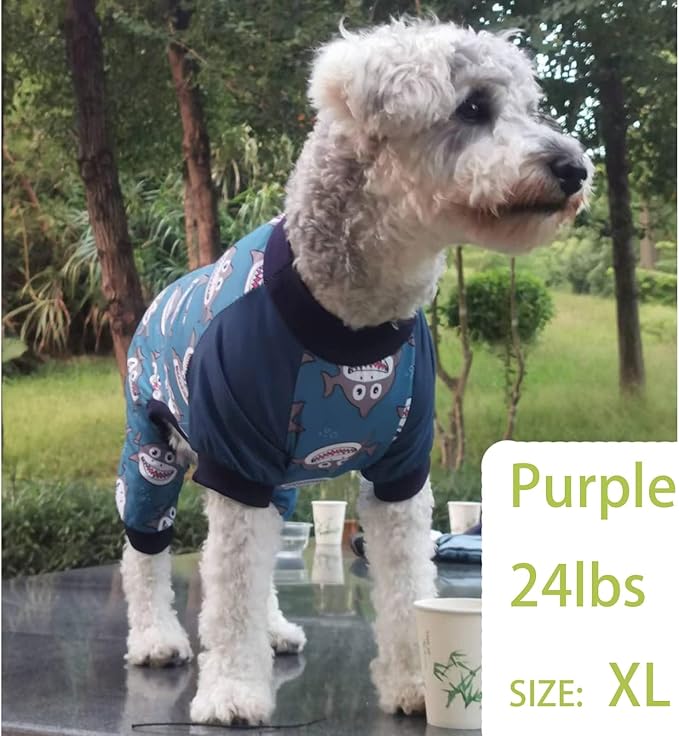 XPUDAC Dog Pajamas Clothes for Small Dogs Boy Girl, Doggie Pjs Puppy Onesies Outfits Pet Clothes Christmas Pajamas, 4 Styles(Animal, Large)
