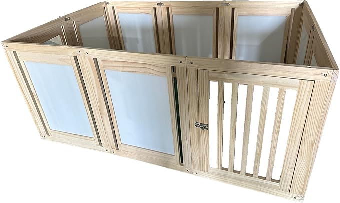 Dog Playpen for Indoor Use and Play, Heavy Duty 8 Panels Dog Pen for Puppies, Small and Medium Dogs QUG7UB