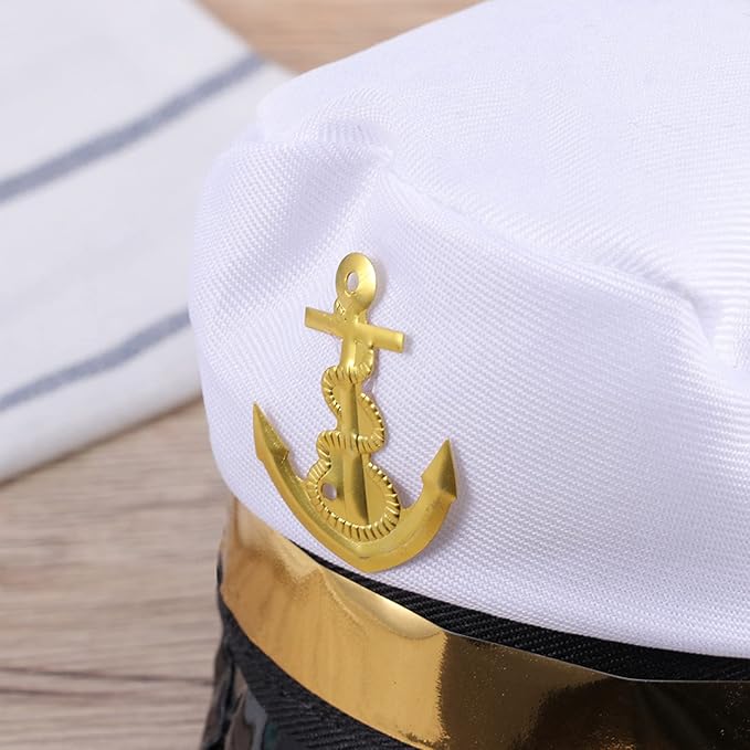 Soochat Pet Captain Hat Dog Cat Sailor Hat for Halloween Cosplay Costume Hat Accessories Photo Props