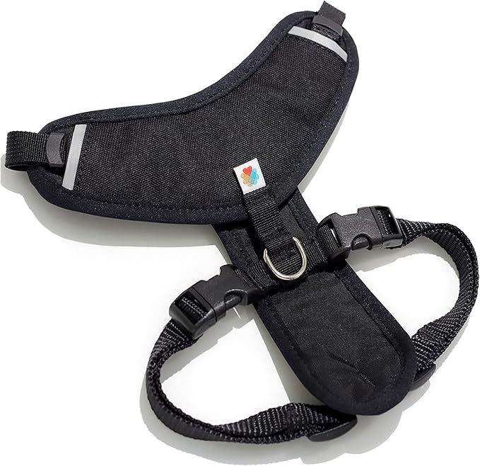 Dog Harness, Puppy Harness, Soft Harness for Dogs, Comfortable Dog Harness, Small Dog Harness, Dog Harness with Padding,4 Point Adjustable - Wildebeest(L - 26~32 inch Girth, Black)