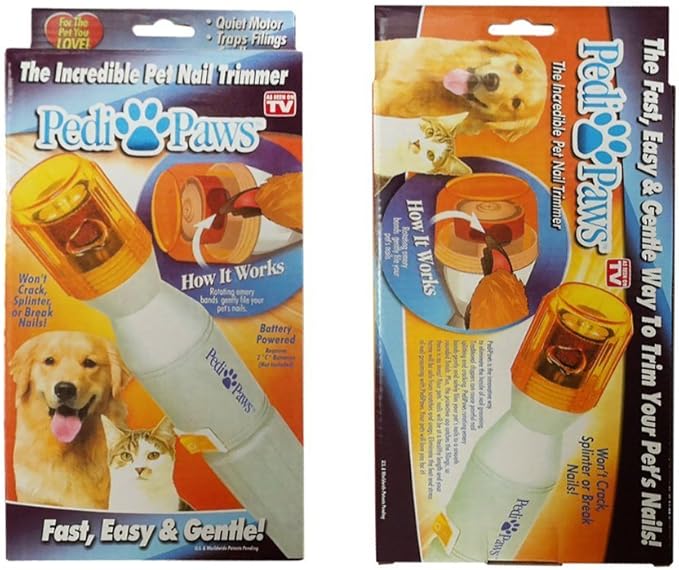 Battery Powered Safe Auto Electric Pet Nail Clippers Trimmer Dog Cat Gentle Claw Paw Care Grinder Grooming Drill File Kit Nail Gentle Filing Wheel Shedding Manicure Pedicure Tool Set