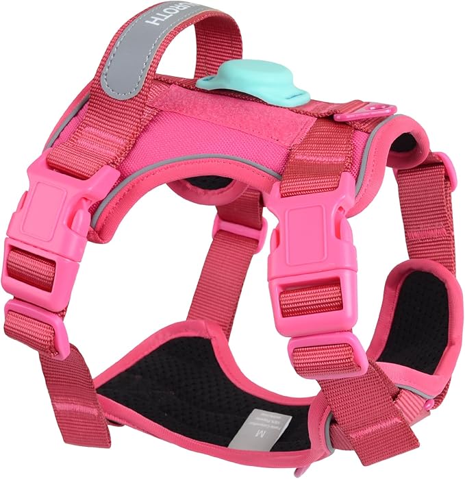 AUROTH Dog Harness Small Sized Dog, Small No Pull Dog Harness, Dog Harness for Small Dogs, Harness Small Size Dog Vest Harness with Handle, Rose Red S