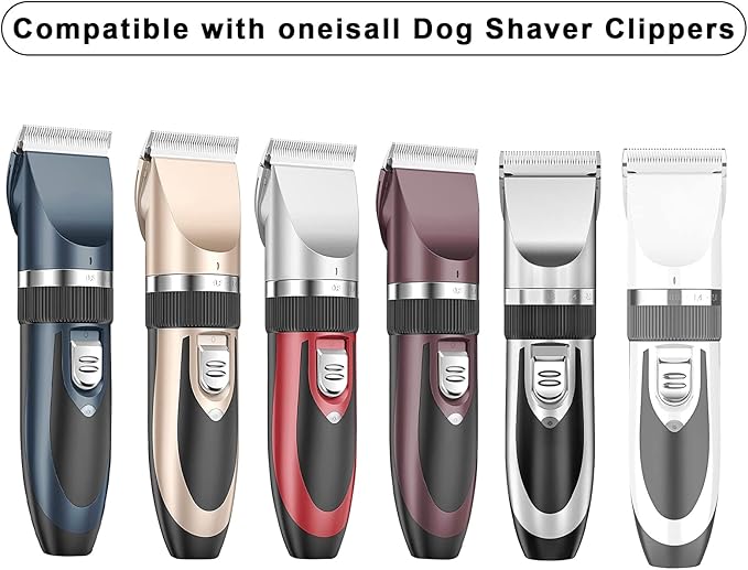 2 Pack Replacement Blade Compatible with oneisall Low Noise Dog Clippers, Made of Ceramic Blade & Stainless Steel Blade