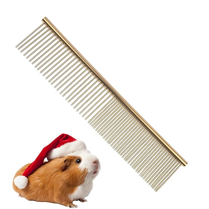 Pet Steel Comb Shears Professional Pet Grooming Comb Premium Stainless Steel Dematting Tool with Rounded Teeth for Dogs & Cats Best for Removing Knots,Tangles,Perfect for Long & Short Haired Pets
