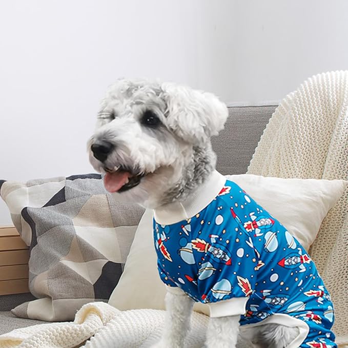 XPUDAC Dog Pajamas Clothes for Small Dogs Boy Girl, Doggie Pjs Puppy Onesies Outfits Pet Clothes Christmas Pajamas, 4 Styles(Animal, Large)