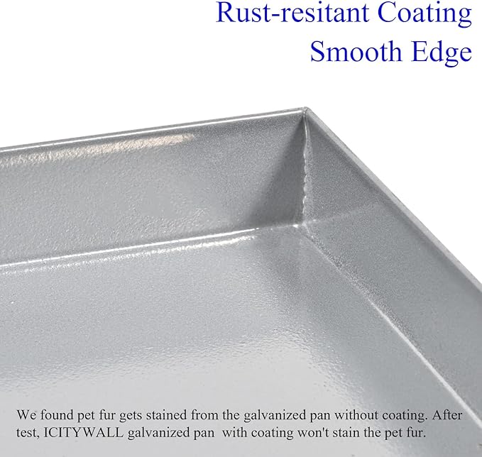 47x29.13x1 Replacement Tray for Dog Crate, Galvanized, Chew-Proof and Crack-Proof Dog Kennel Tray Replacement