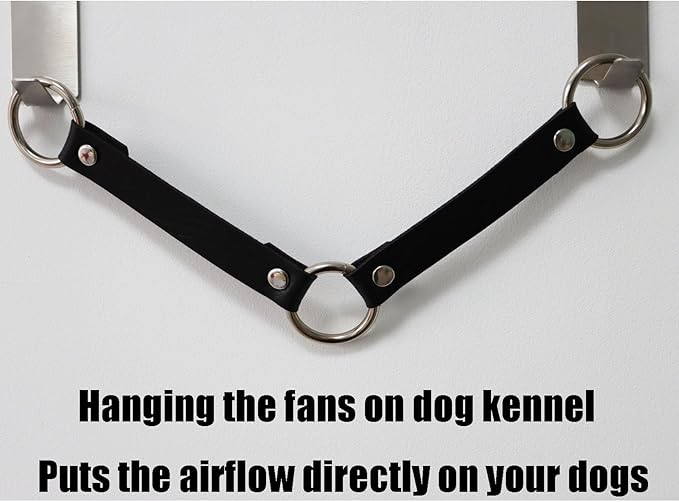 Dog Kennel Fan Hanging Utility Straps for Ryobi P3320 Fan Holder,Waterproof Dog Crate Fan Strap with O-Rings to fit a Ruffland Kennel and Hold Your Ryobi P3320 Fan,Black