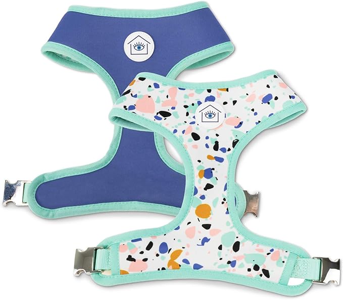 Now House for Pets by Jonathan Adler Jonathan Adler: Now House Terrazzo Reversible Harness, Large | Fashionable and Functional Way to Keep Dog Looking Great | Cute Dog Accessories for Pets