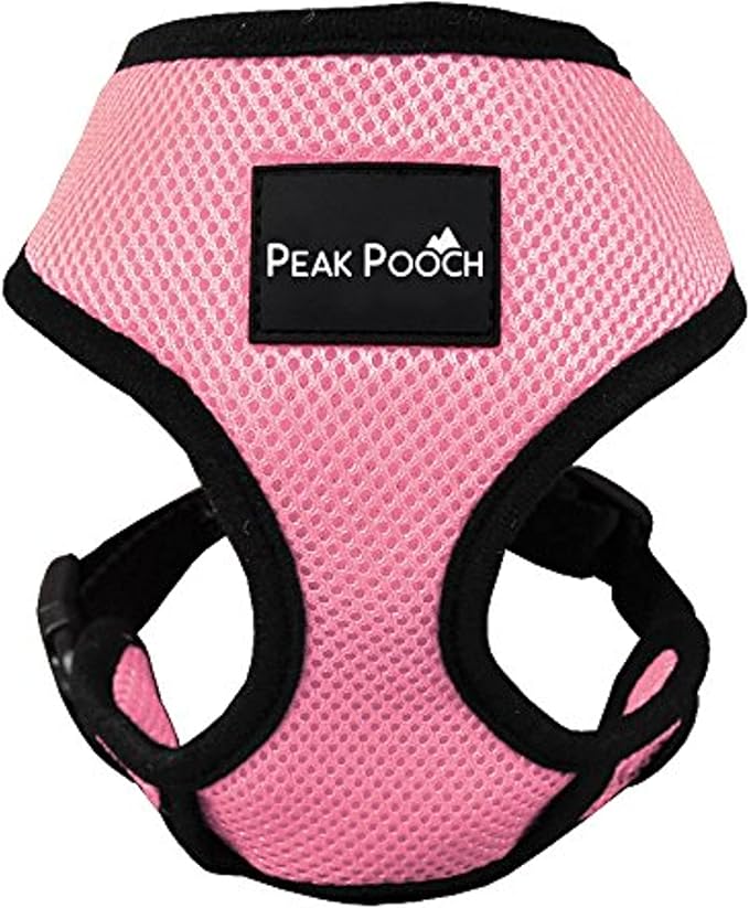 Step in- Dog Harness for Small Dogs No-Pull - Step Instep in Dog Harness - Padded Mesh Fabric Dog Vest - Adjustable Belly Belt & Quick-Snap Clip - Pink - 15 in - Extra Large Dog Harness