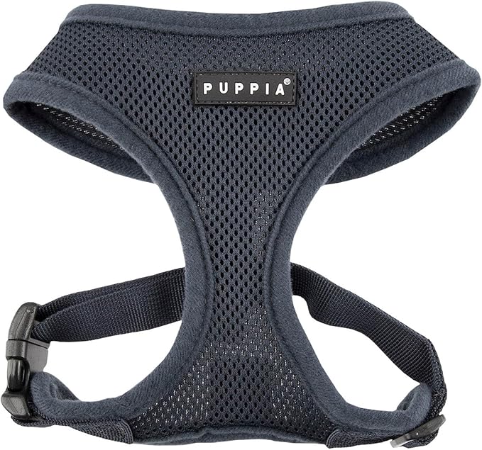Authentic Puppia Soft Harness, Grey, X-Small