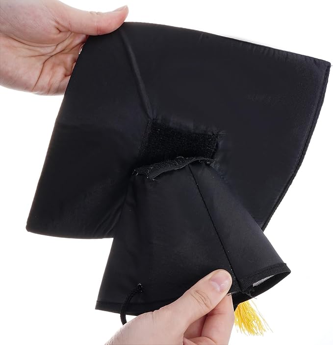 Pet Graduation Caps with Bow Tie Dog Graduation Hat with Yellow Tassel Pet Grad Costume Accessory for Small Dogs Cats Party Outfit