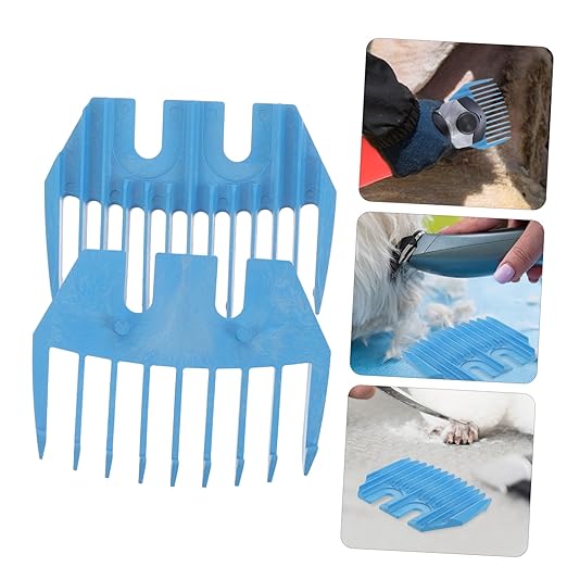 Kisangel 2pcs Sheep Shears Attachment Guard Electric Wool Shears Accessory Trimmer Guide Replacement Blades for Goat Shaver Accessory