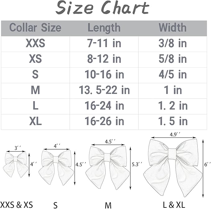 Lionet Paws Patriotic Dog Collar with Sailor Bow, 4th of July, Soft and Comfortable Adjustable Summer Popsicle Collar for Small Dogs, Neck 10-16 inches