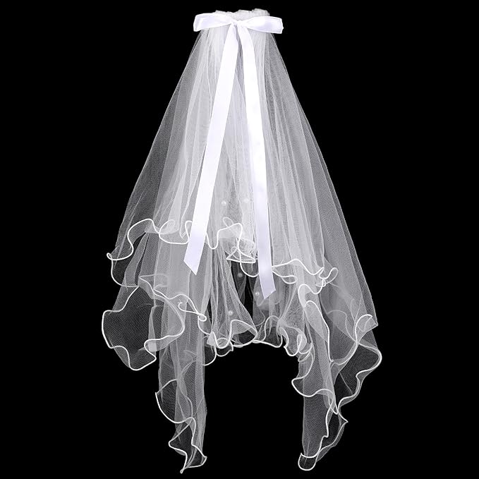 Wedding Veil for Dogs, Large Dog Veil Dress Dog Wedding Outfit with Clip Bride Costume Veil Dog Wedding Bandana Comfortable Dog Flower Girl Dress Dog Bridesmaid Dress Headwear for Wedding Party
