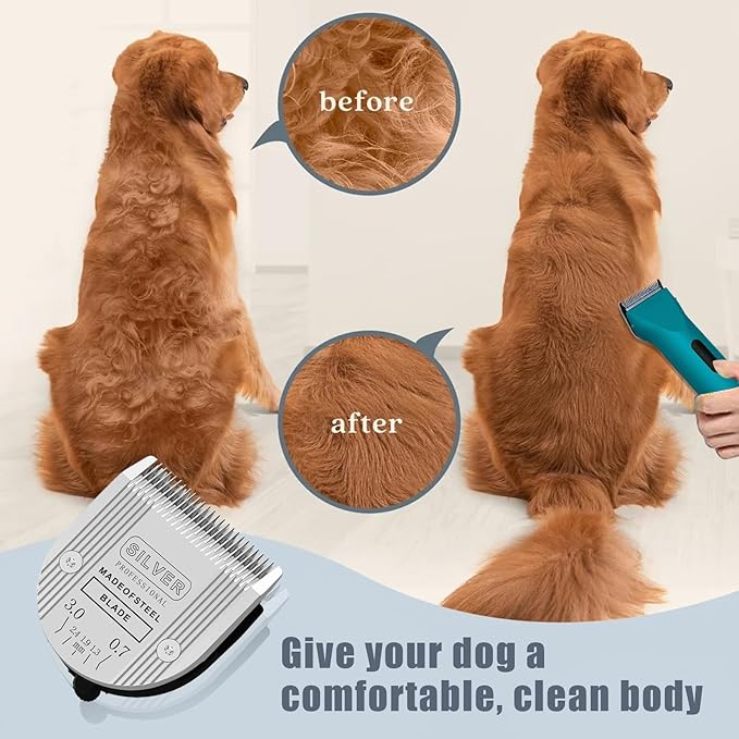 2PCS Adjustable 5 in 1 Replacement Blades Compatible with Wahl Bravura Clipper Chromado,Creativa,Figura Dog Clippers for Dogs Grooming (5in1/2Pack)