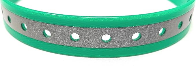 Replacement GPS eCollar with Adjustable Bungee, Multi-Hole Design, and Secure Toggle Closure for Small Dogs (Reflective Green, Small Neck)