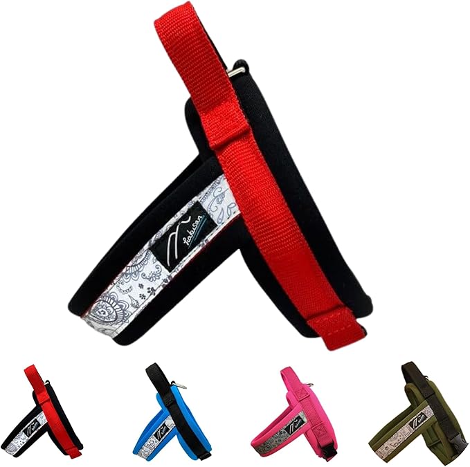 【Hakusan】 New Just Fit Dog Harness Dragon - Reflective, Paisley, Stress-Free, Japanese Made,one-Touch Buckles,Easily Put on, (Red×Black, 0)