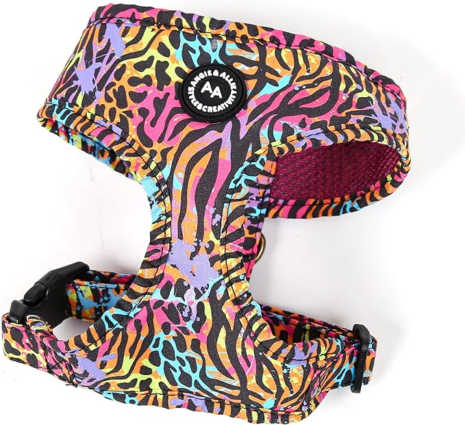 Angie and Allie Organic Cotton Dog Harness,No Pull Pet Harness with Leash D-Ring,Adjustable Soft Padded Dog Vest,Comfortable,Sustainable,Breathable and Stylish for Your Canine Companion