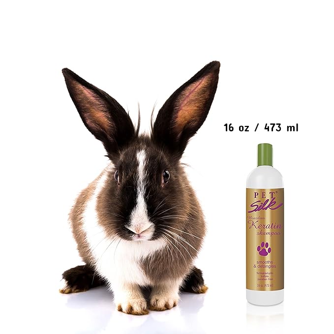 Pet Silk Brazilian Keratin Shampoo 16oz for Pets, Ideal for Shedding, Replenishes, Protects, Moisturizes and Hydrates your Pet's Coat, Restores Softness and Shine, Infused with Keratin and Silk!