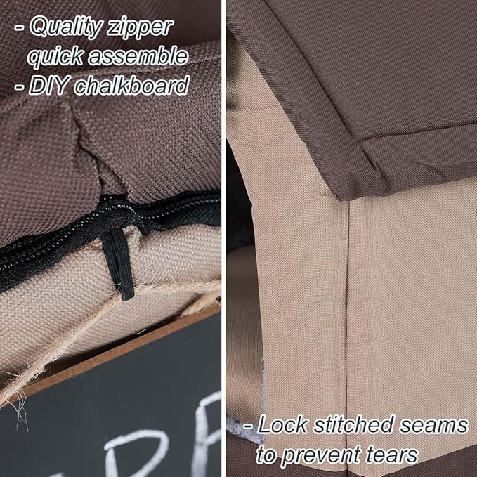 ANPPEX Small Dog House Indoor,M Size Indoor Dog House for Small Dogs and Cats,Covered Dog Bed with Cushion,Brown