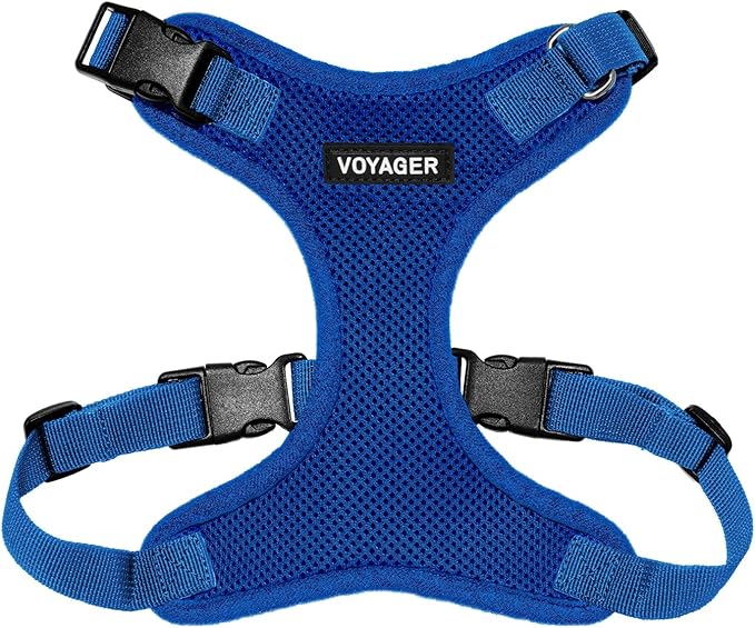 Voyager Step-in Lock Pet Harness - All Weather Mesh, Adjustable Step in Harness for Cats and Dogs by Best Pet Supplies - Royal Blue, L