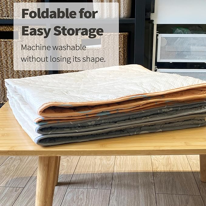 PJYuCien Dog Playpen Bottom Pad Fits for 36 Inch 4 Panels Exercise Pet Pen, Using as a Fence Stabilization and Puppy Pen Mat, Hoop and Loop Design, Grey (Playpen Not Included)