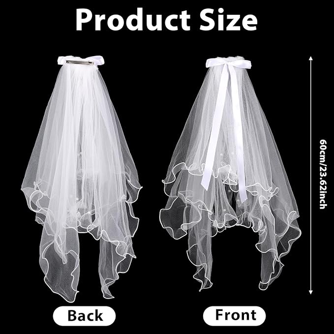 Wedding Veil for Dogs, Large Dog Veil Dress Dog Wedding Outfit with Clip Bride Costume Veil Dog Wedding Bandana Comfortable Dog Flower Girl Dress Dog Bridesmaid Dress Headwear for Wedding Party