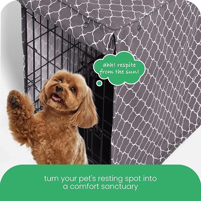 Molly Mutt Dog Crate Cover - Fits 30"x21"x24" Crate - Dog Kennel Cover - Dog Cage Cover - Med/Large Dog Crate Cover - Puppy Crate Cover - Cover for Dog Crate - Fabric Crate Cover