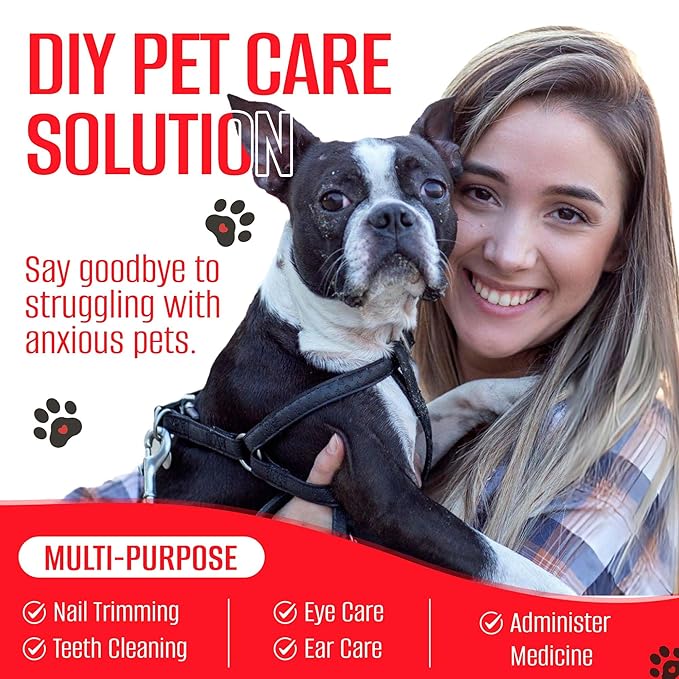 Dog Grooming Hammock for XL Dogs โ Dog Restraint for Nail Trimming with Pet Nail Clipper โ Dog Sling for Grooming, Dog Hammock for Nail Cutting & Grooming Harness(Legs Spacing:15-18.5โ)/Max W:85lb)