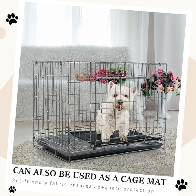 Thyle Dog Crate Divider Panel (Without Crate), Black Thick Dog Kennel Divider with Ties, Puppy Accessories for Puppy Training(28.5" H X 27" W for 42" Crate)