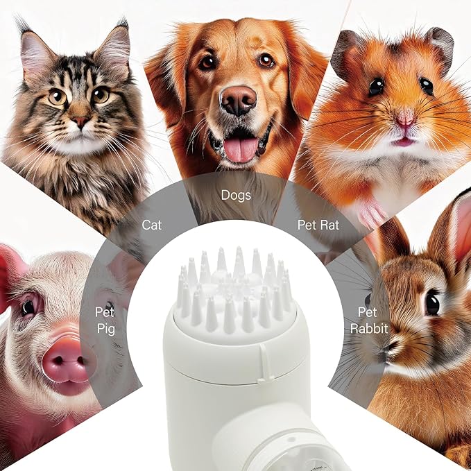 Automatic Foam Soap Dog Bath Brush, Foam Dispenser, Pet Spa Instrument with Soft Silicone Brush, Three Mode Adjustment Deep Cleaning Dog Bath Brush, Suitable for Short-haired and Long-haired Pets