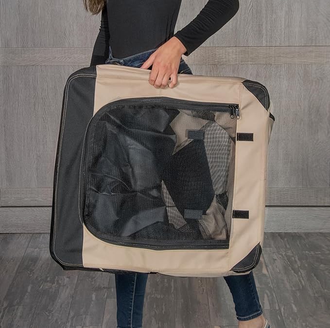 Pet Gear Insta-Fold Soft Crate for Dogs, 30", Sand